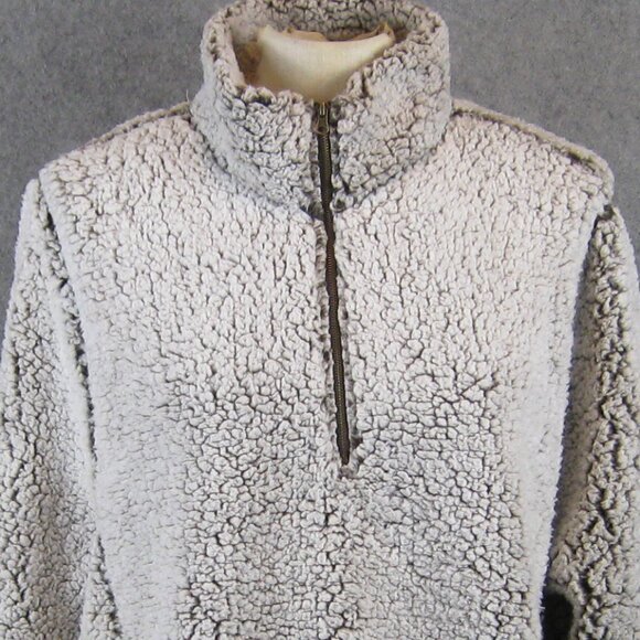 Linda Anderson Teddy Fleece Pullover Jacket Brown 2XL NWT - Picture 2 of 5
